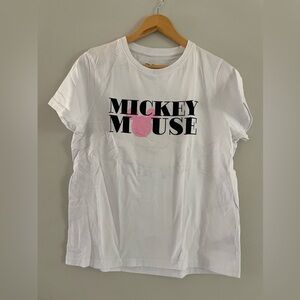 Disney White Mickey Mouse Short Sleeve T-Shirt